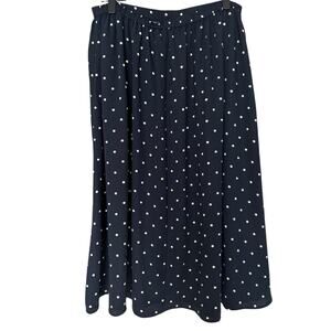Nordstrom Blue Polka Dot Rack Pull-On Midi Skirt Size X-Large